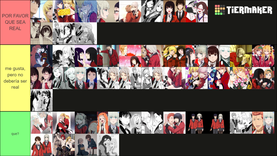 Kakegurui ships :D Tier List (Community Rankings) - TierMaker