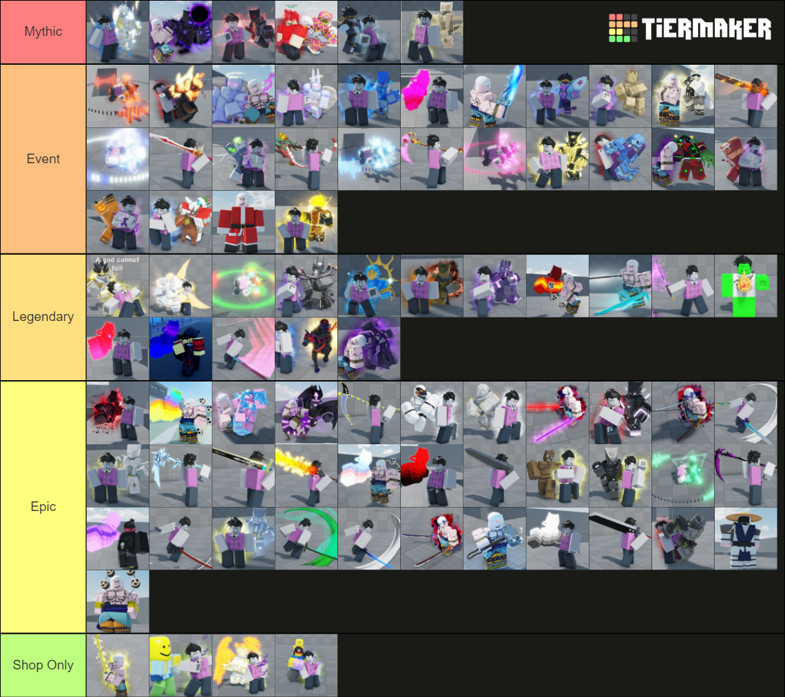 AUT SKINS Tier List (Community Rankings) - TierMaker