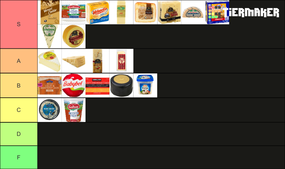 Cheese Tier List Rankings) TierMaker