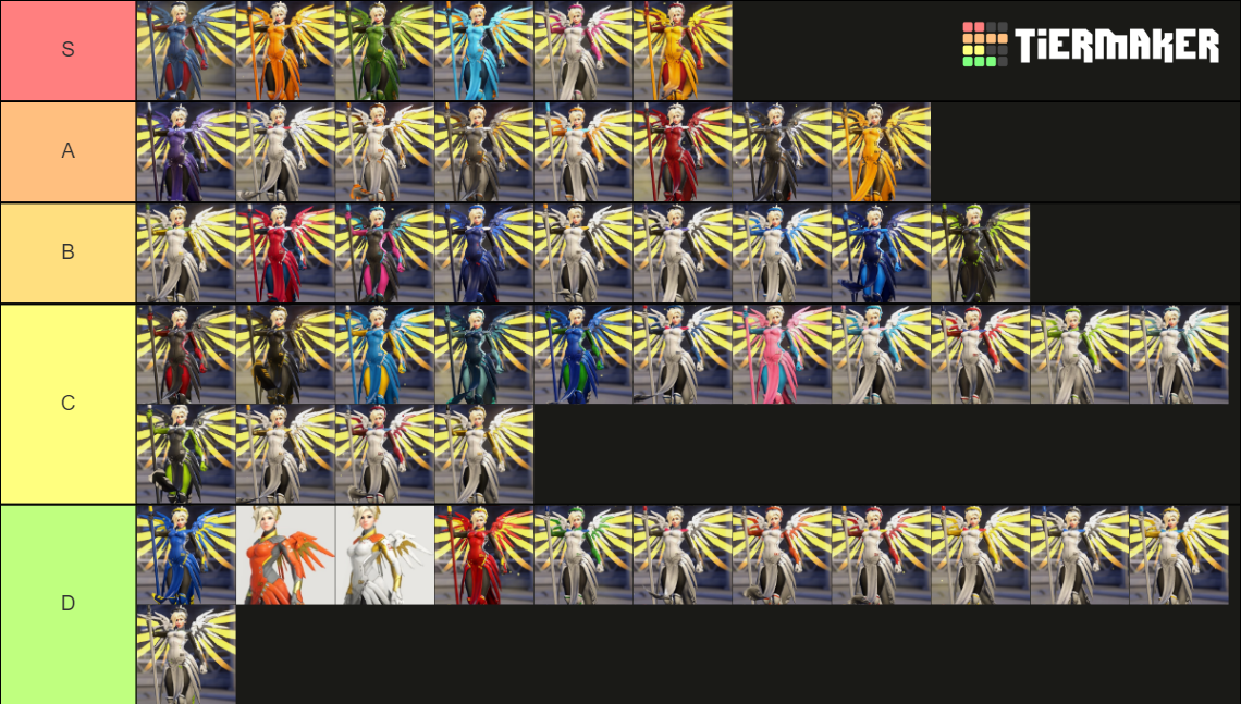 Overwatch 1 Mercy Complete OWL Skins Tier List (Community Rankings ...