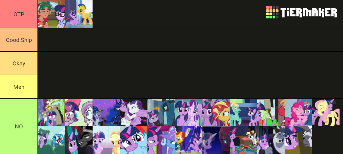 Twilight Sparkle Ships Tier List (Community Rankings) - TierMaker