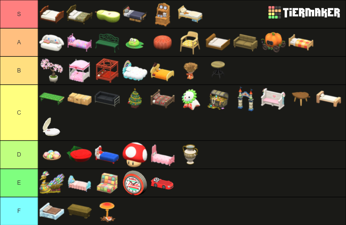 ACNH Furniture Series (+2.0) Tier List Rankings) TierMaker