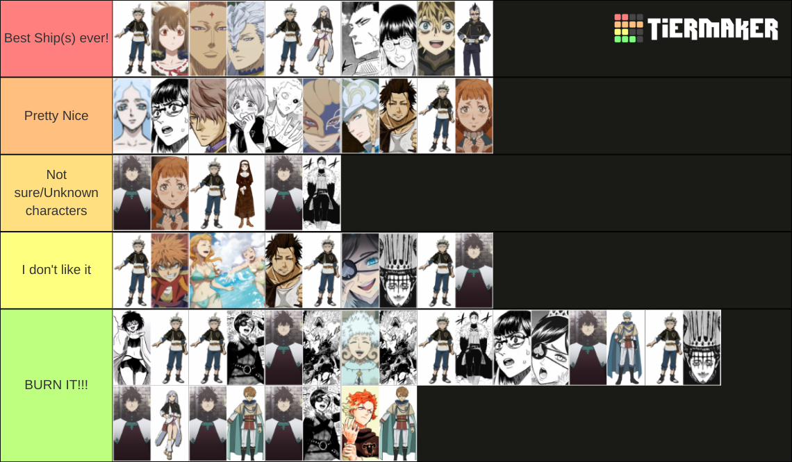 Black Clover Ships Tier List Rankings) TierMaker