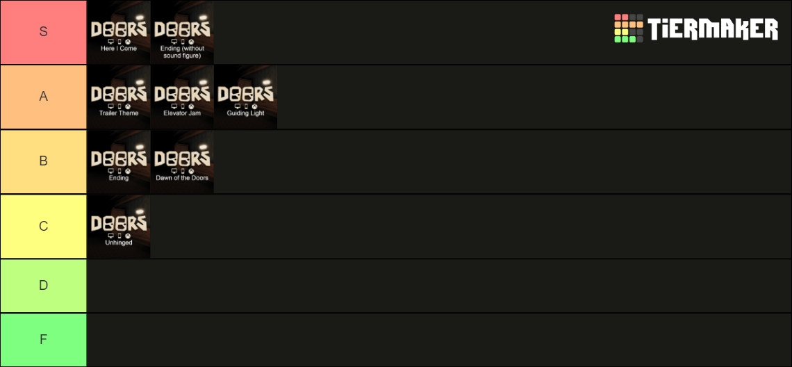 Doors OST Tier List Rankings) TierMaker