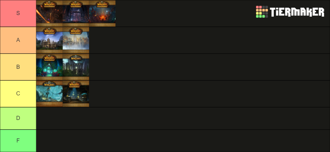 World of Warcraft Cataclysm Dungeons Tier List Rankings) TierMaker