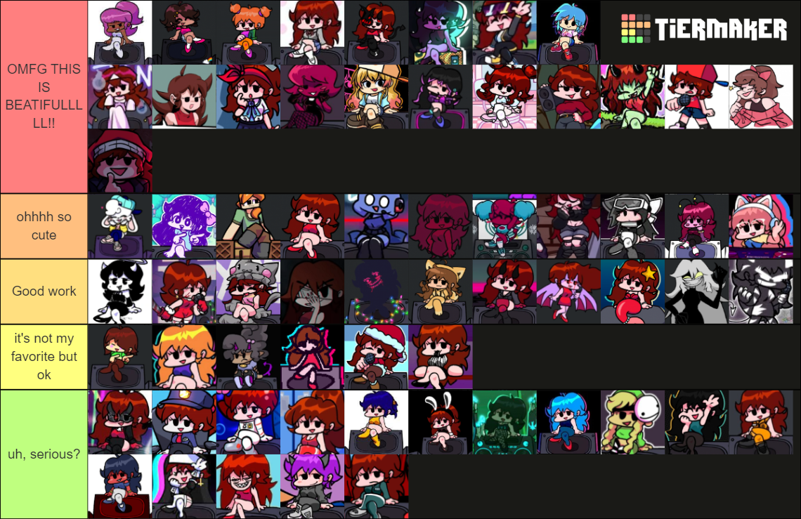 Fnf Gf Skins Tierlist Tier List Community Rankings Tiermaker SexiezPicz Web Porn