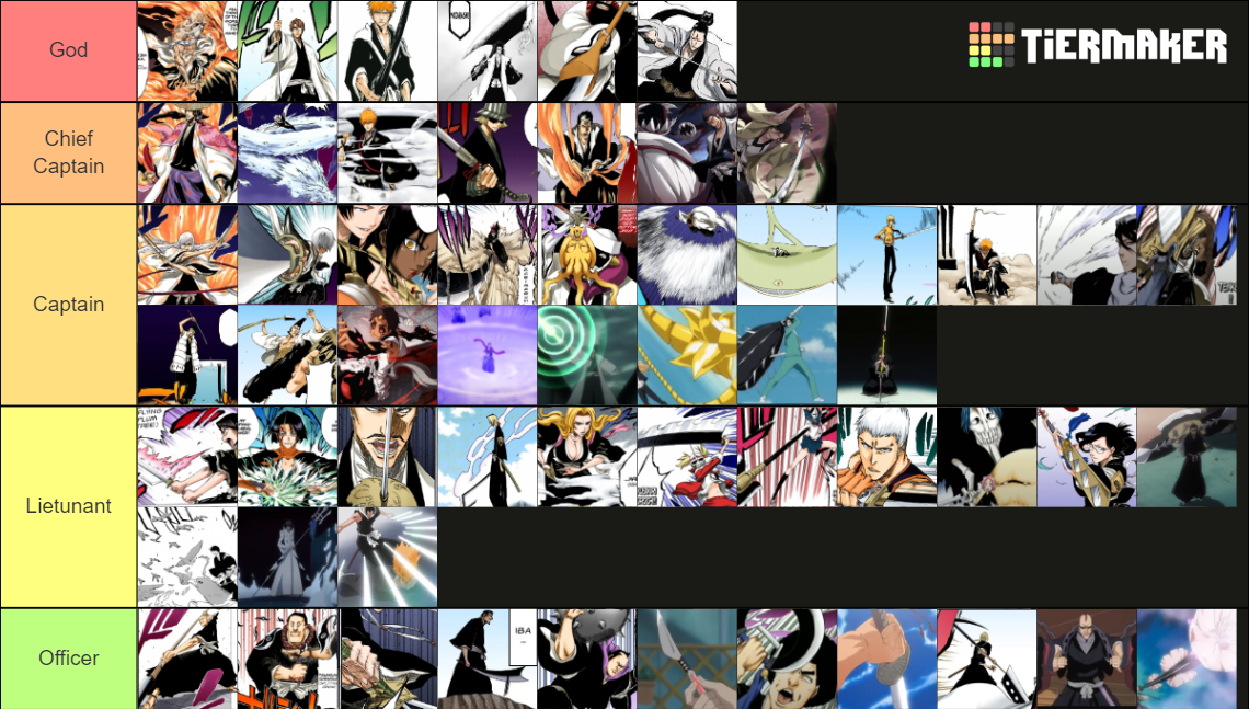 Bleach Shikai Tier List Rankings) TierMaker