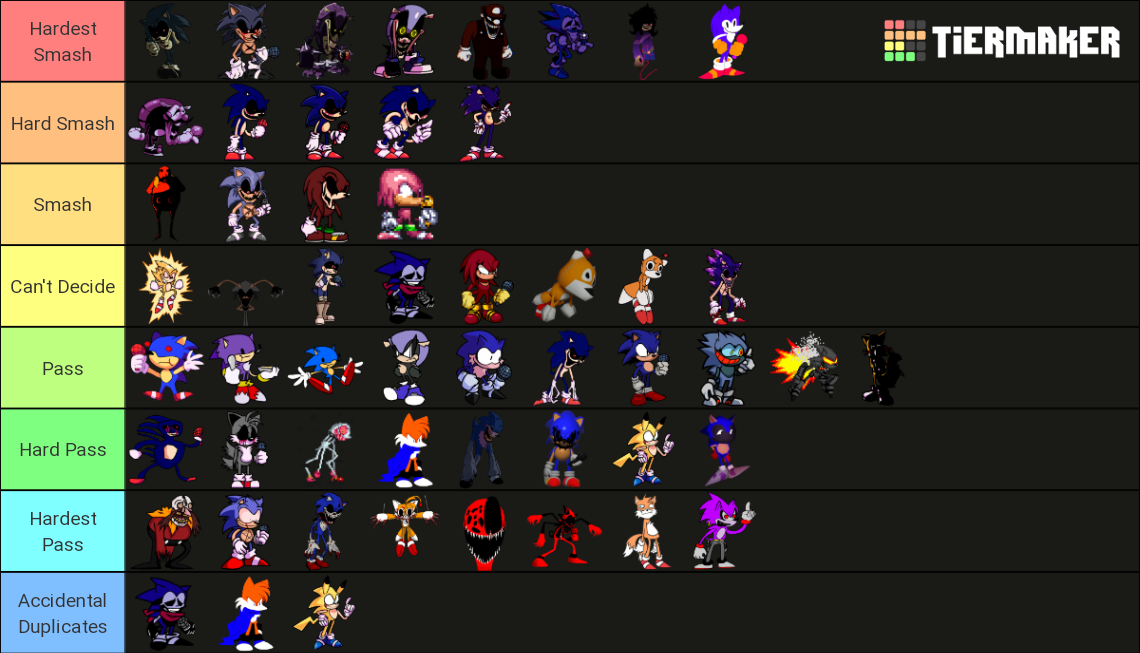 Fnf EXE Smash or Pass Tierlist Tier List (Community Rankings) - TierMaker