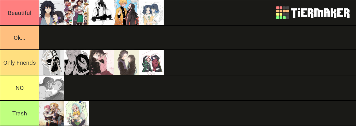 Kimetsu no Yaiba ships Tier List (Community Rankings) - TierMaker