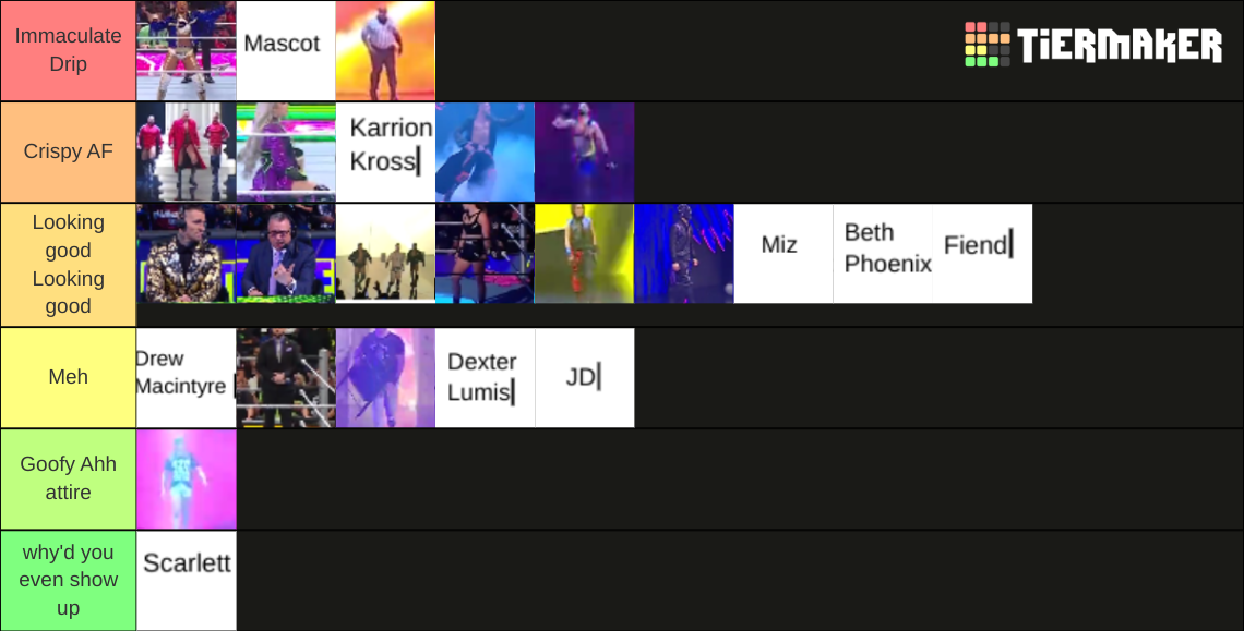 extreme rules 2022 attires Tier List Rankings) TierMaker