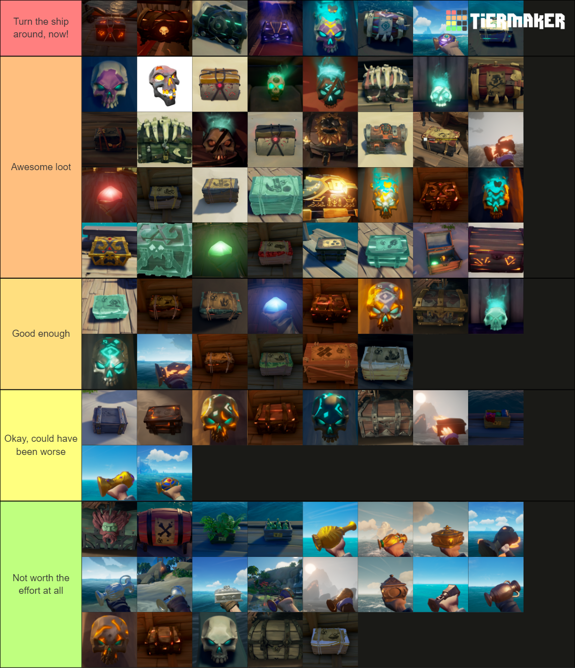 Sea of Thieves Loot Tier List Rankings) TierMaker