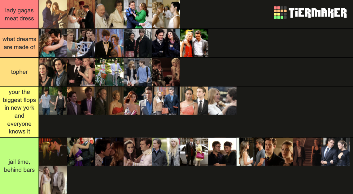 gossip girl Tier List Rankings) TierMaker