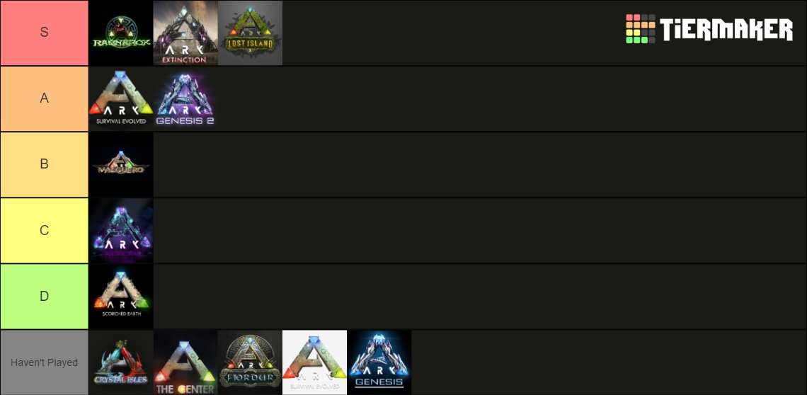 Ark Map Tier List (Community Rankings) - TierMaker