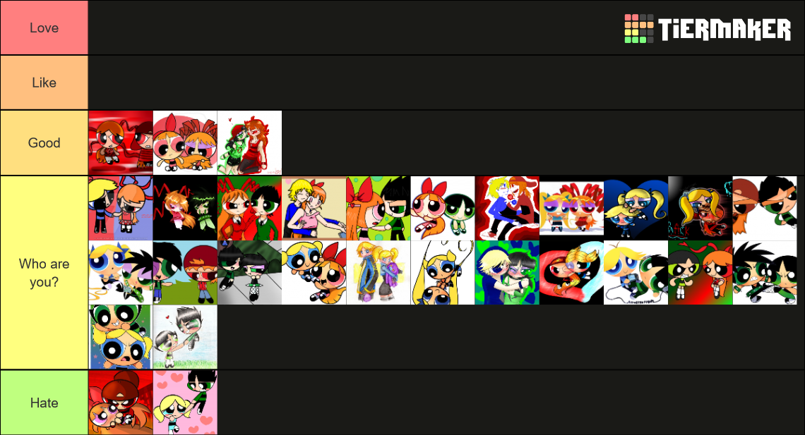 Powerpuff Girls ships Tier List (Community Rankings) - TierMaker