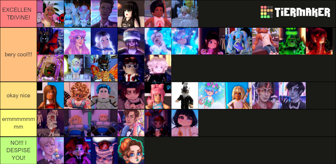 Vioncii's Royale High NPC Tier List Rankings) TierMaker