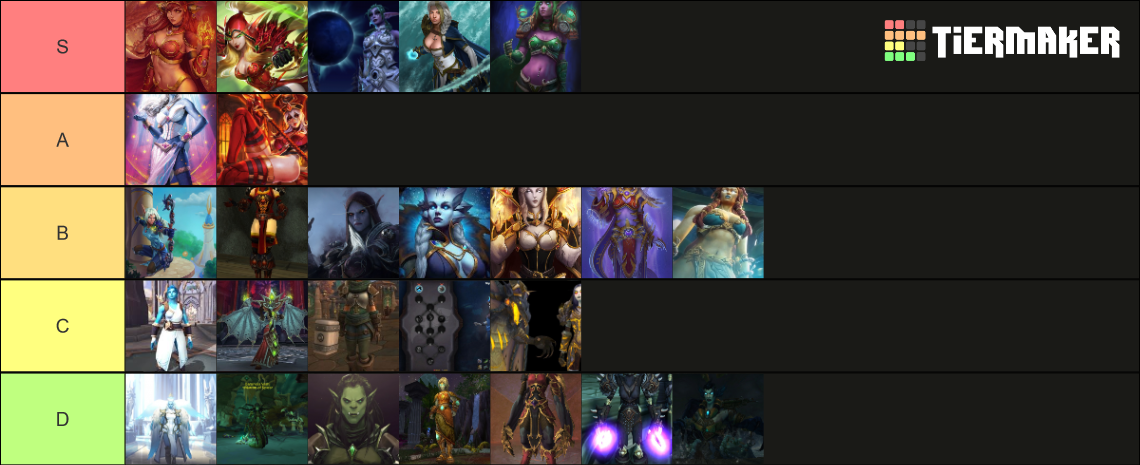 World Of Warcraft Shadowlands Waifu Tier List Community Rankings TierMaker