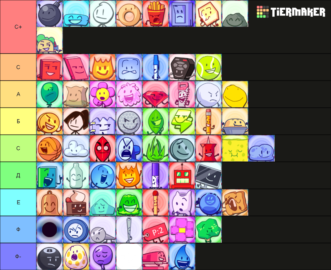 BFB Voting Icons - 69 Total Characters (BFTS 4 Portraits) Tier List ...