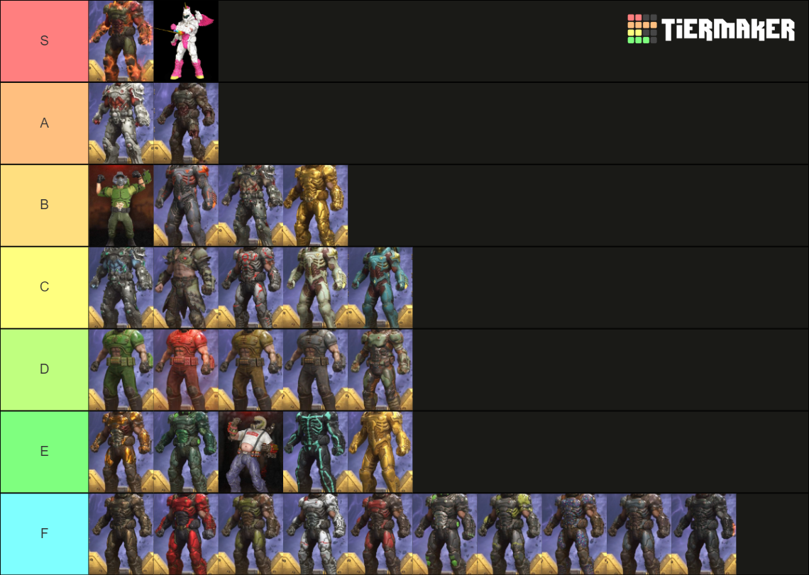 All Skins In Doom Eternal Tier List Rankings) TierMaker