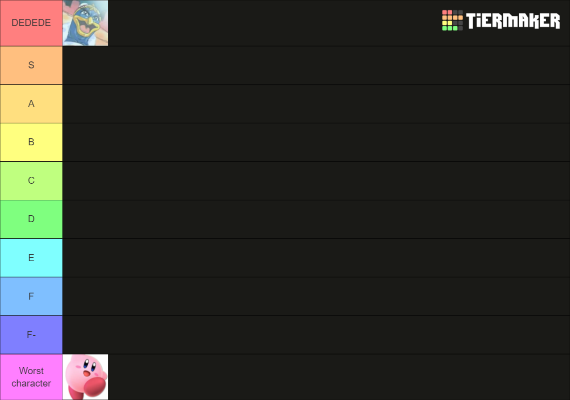 KIRBY CHARACTERS Tier List (Community Rankings) - TierMaker