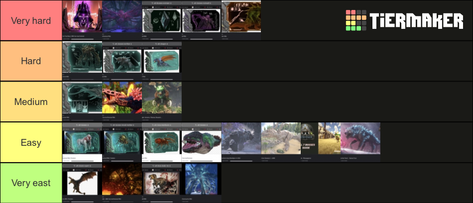 Ark bosses easiest to hardest Tier List (Community Rankings) - TierMaker