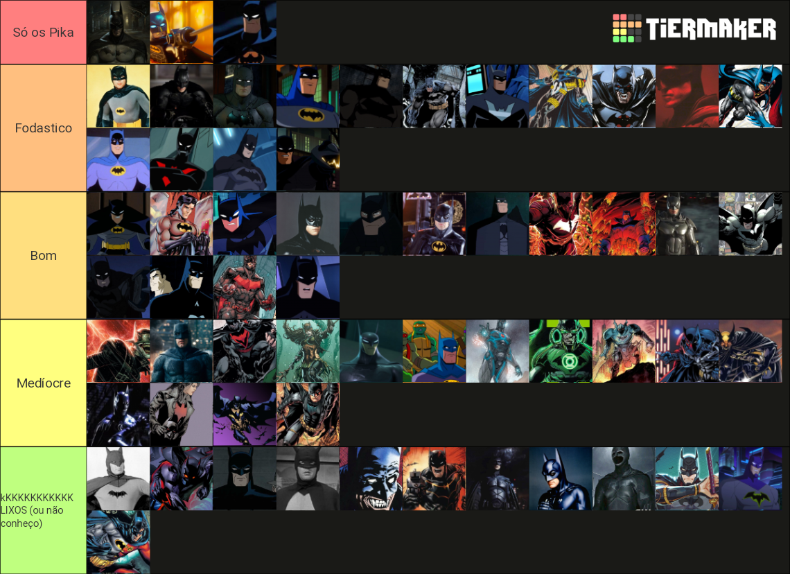 Versions Of Batman Tier List Community Rankings Tiermaker