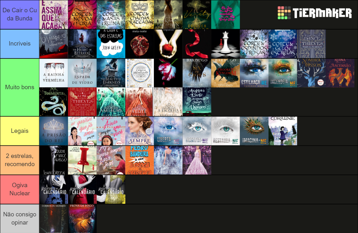 Todos Os Livros Que Li Tier List Community Rankings Tiermaker