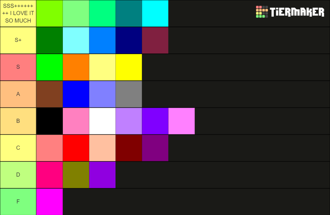 Extended Color Wheel Colors Tier List (Community Rankings) - TierMaker