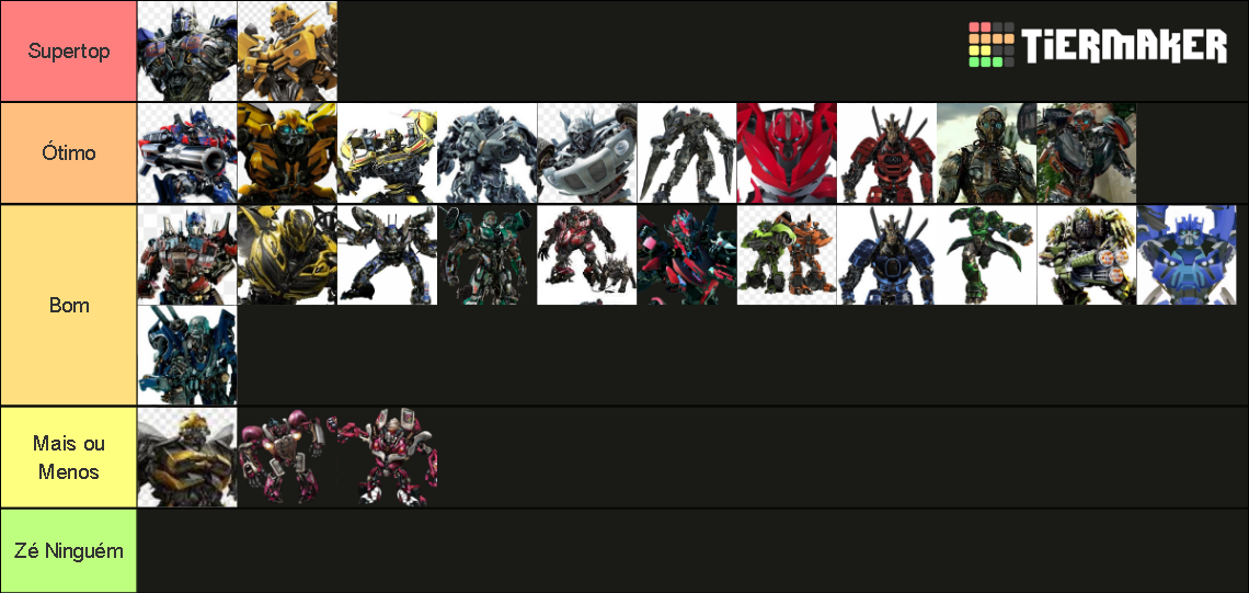 Autobots dos Filmes Tier List (Community Rankings) - TierMaker