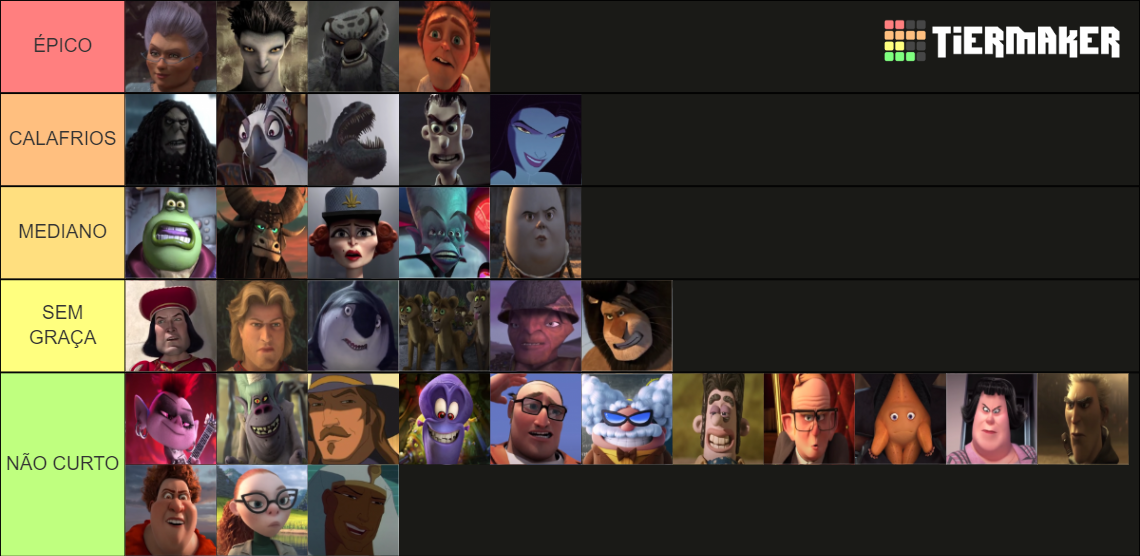 DreamWorks Villains Tier List (Community Rankings) - TierMaker