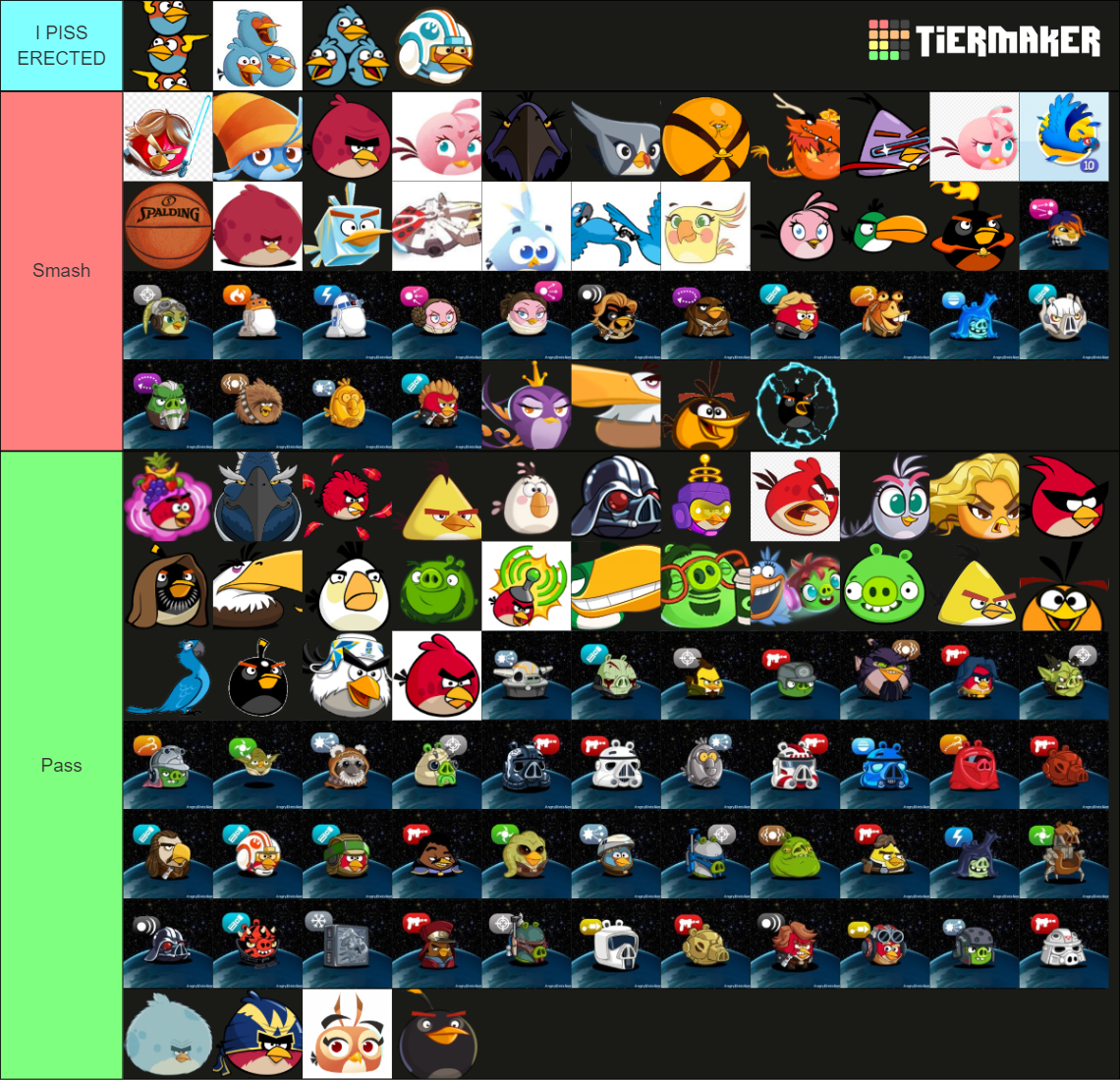 Angry Birds' Playable Character (Slingshot Games) Tier List