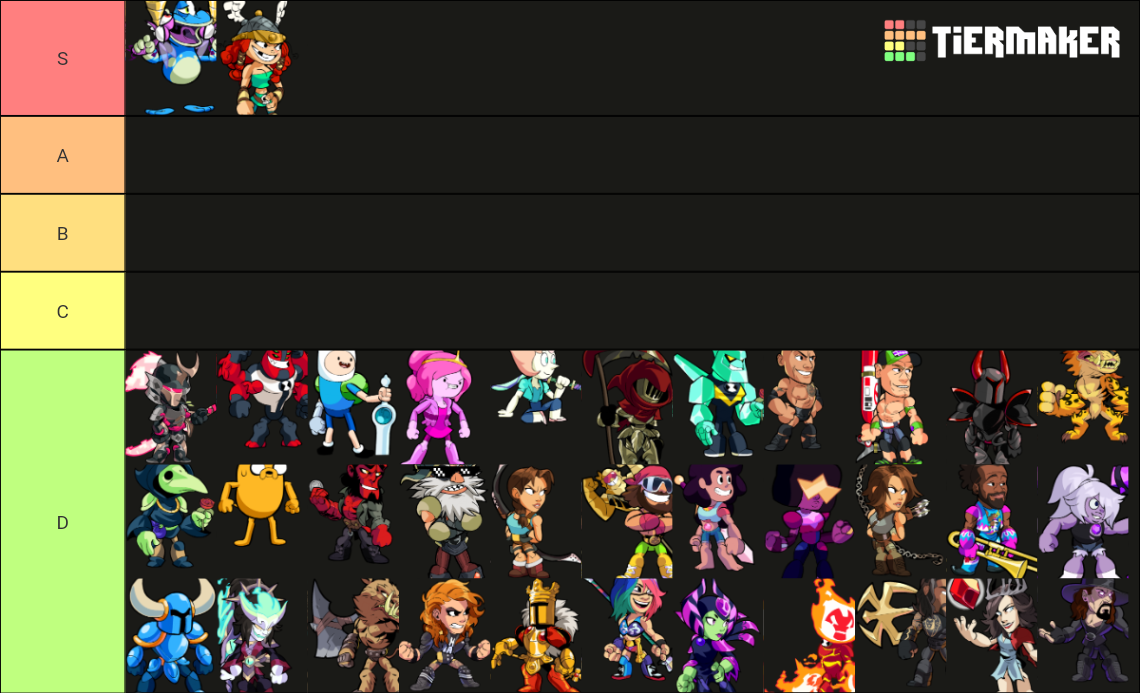 Brawlhalla Crossovers Tier List Rankings) TierMaker