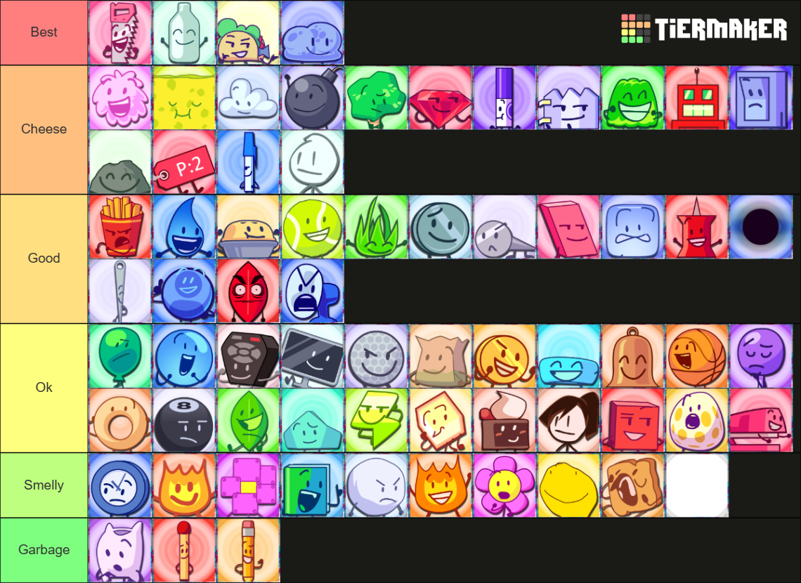 BFB Voting Icons - 69 Total Characters (BFTS 4 Portraits) Tier List ...