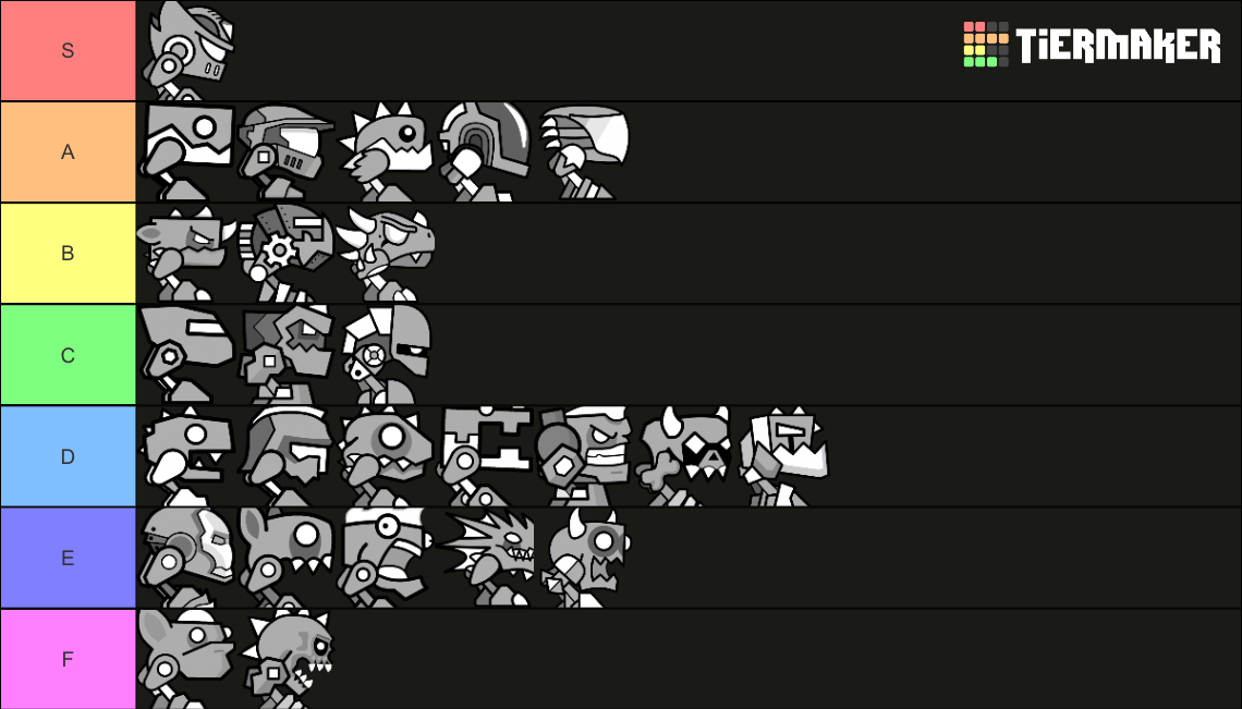Geometry Dash Robots Tier List Rankings) TierMaker