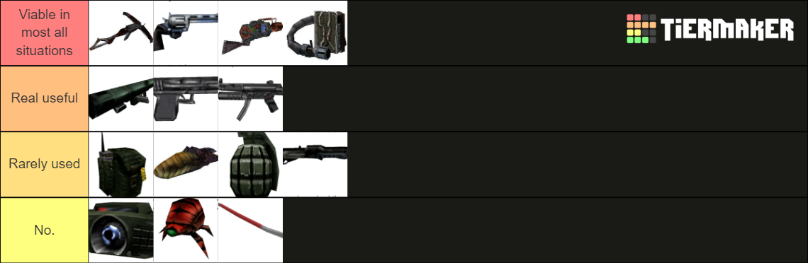 Half Life 1 Weapons Tier List (Community Rankings) - TierMaker