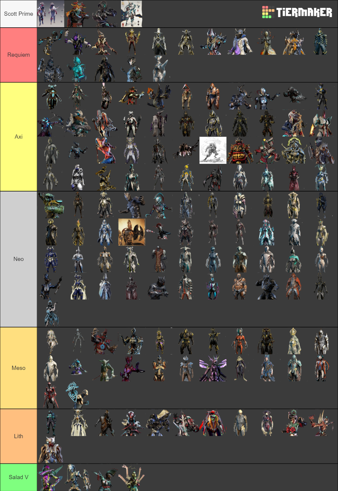 Warframe Appearances Tier List (Community Rankings) - TierMaker