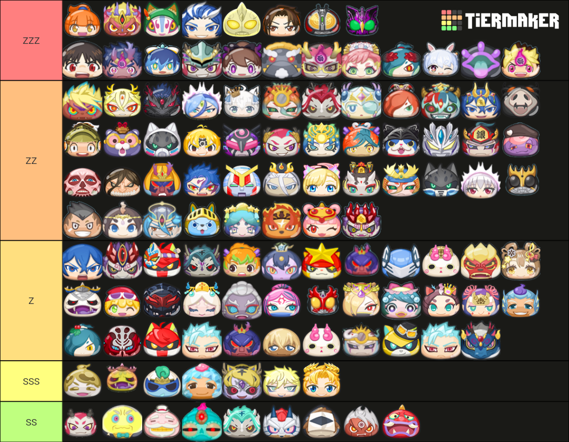Yokai Watch Puni Puni ( By Calvox06) Tier List Rankings
