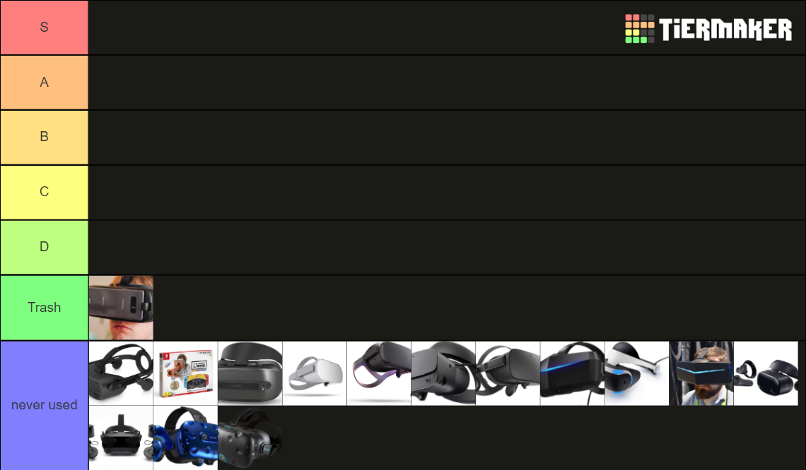 VR headsets Tier List Rankings) TierMaker