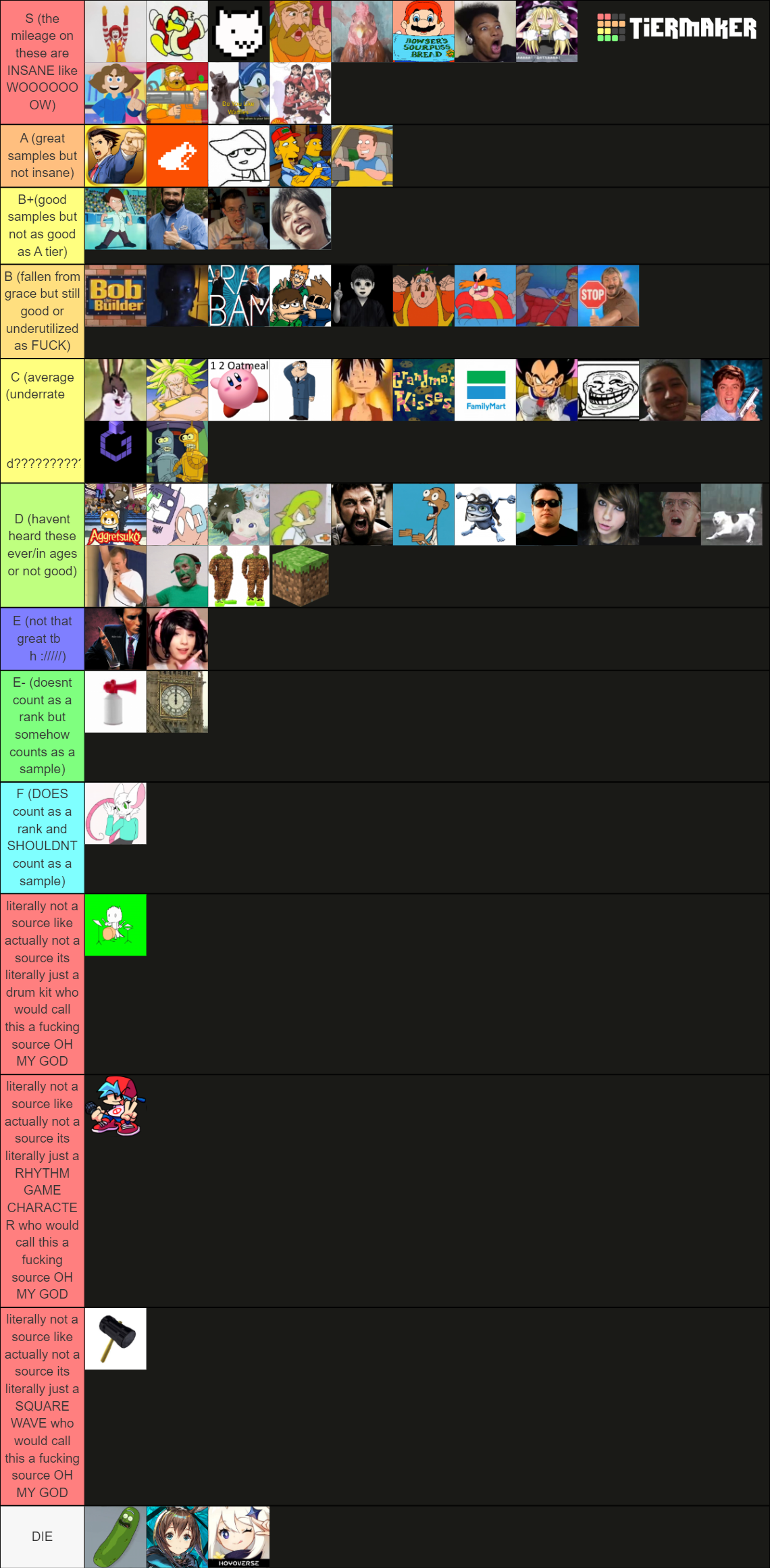 YTPMV/音MAD Sources (500+ Sources) Tier List (Community Rankings ...