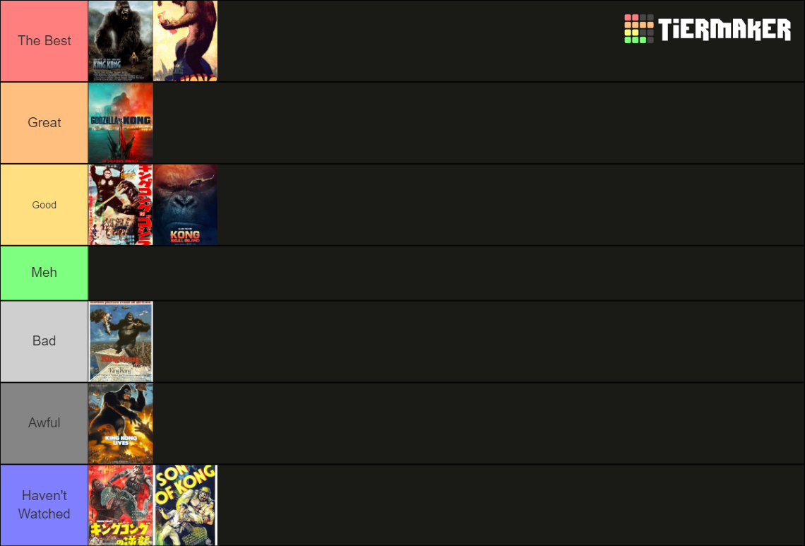 King Kong Tier List (Community Rankings) - TierMaker