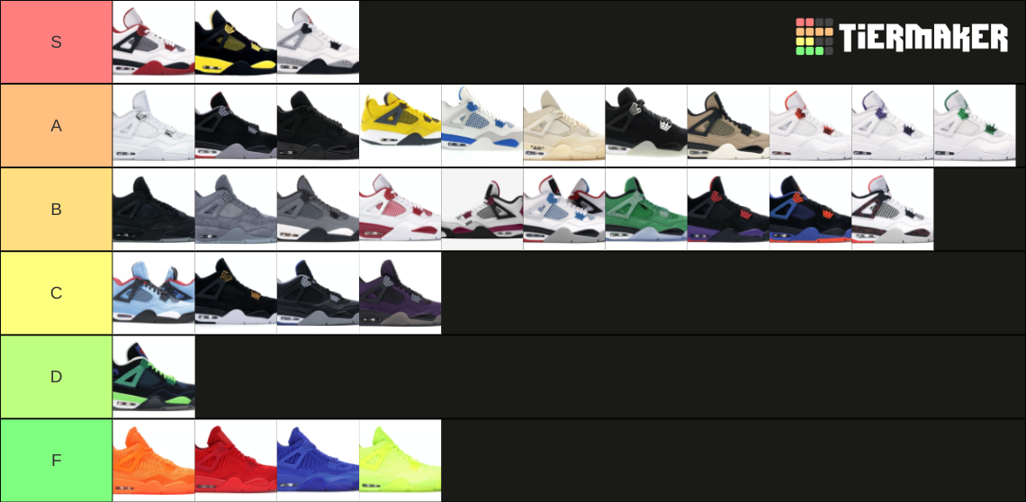 jordan-4-tier-list-community-rankings-tiermaker