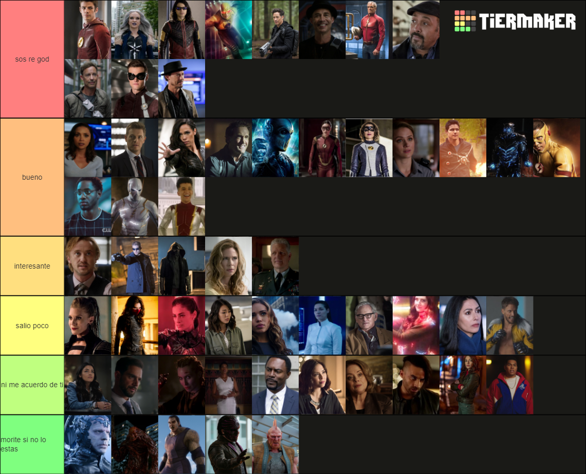 The Flash Characters (2014-2022) Tier List (community Rankings) - Tiermaker