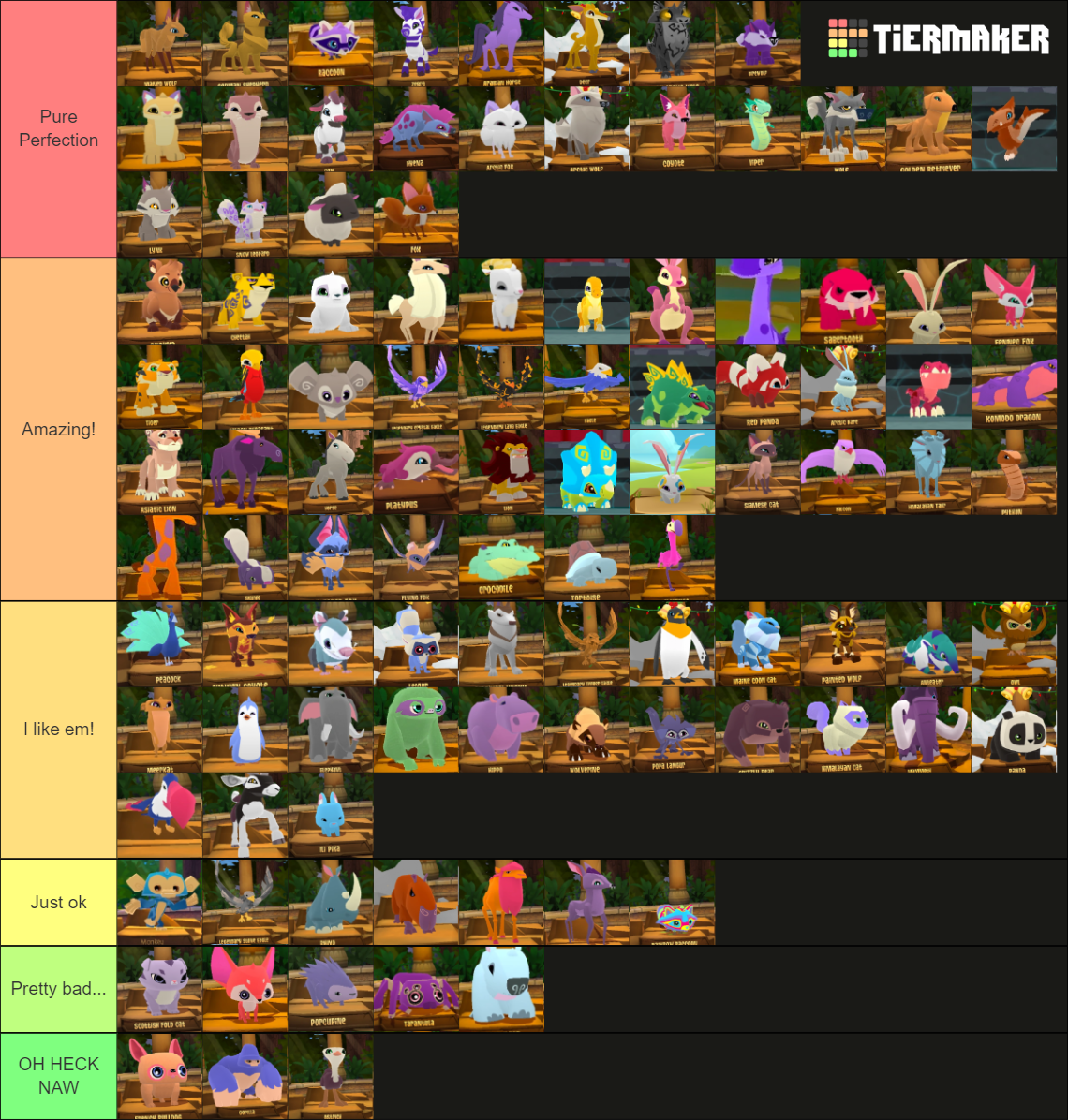 Ajpw animals (September 2023) Tier List Rankings) TierMaker