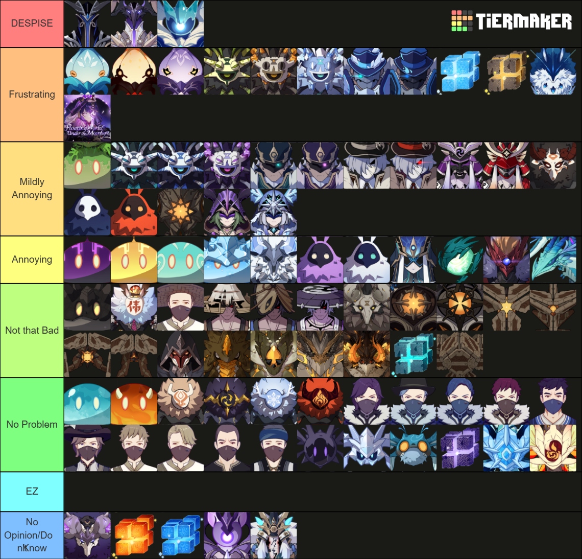 Genshin Impact Annoying Enemies [2.1] Tier List (Community Rankings ...