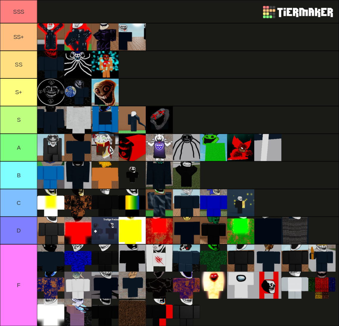 Trollge Conventions Official Tierlist! Tier List Rankings