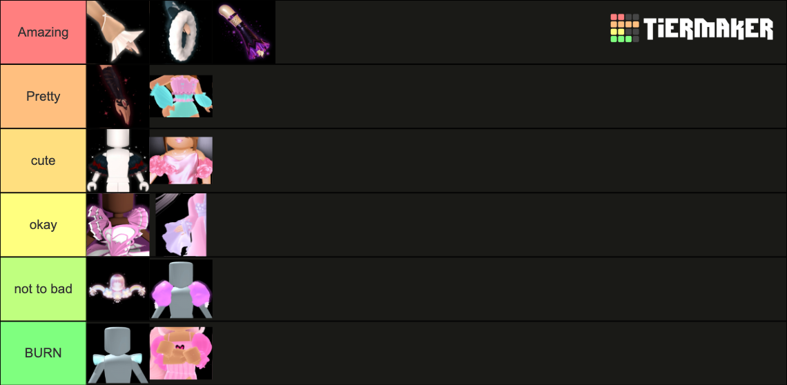 Royal high sleeves Tier List Rankings) TierMaker