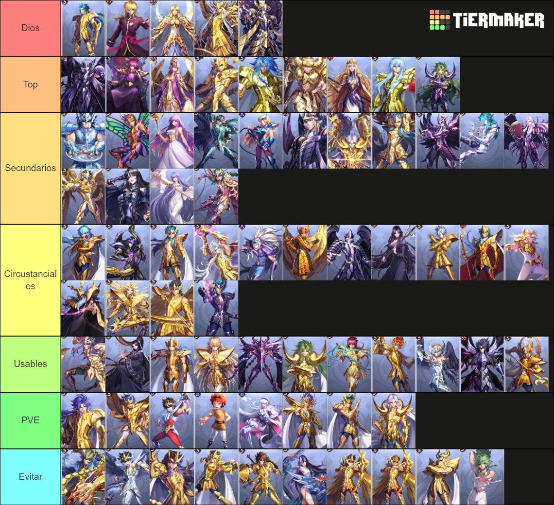 Saint Seiya Awakening: KotZ Tier List (Community Rankings) - TierMaker