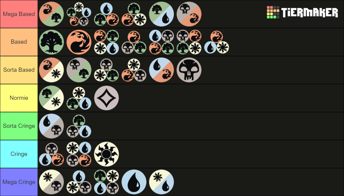 MTG Colors and Combinations Tier List Rankings) TierMaker