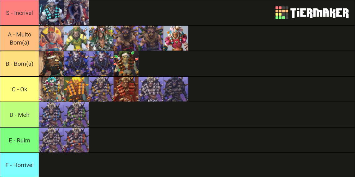 (OW1) Todas As Skins Do Junkrat Tier List (Community Rankings) - TierMaker