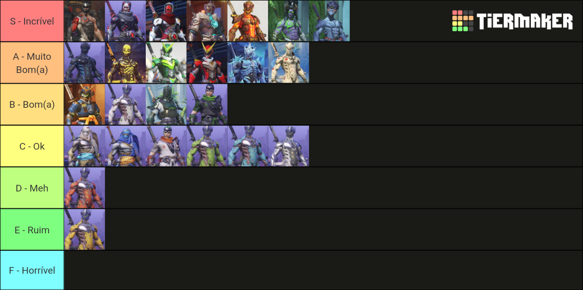 (OW1) Todas As Skins Do Genji 2022 Tier List (Community Rankings ...