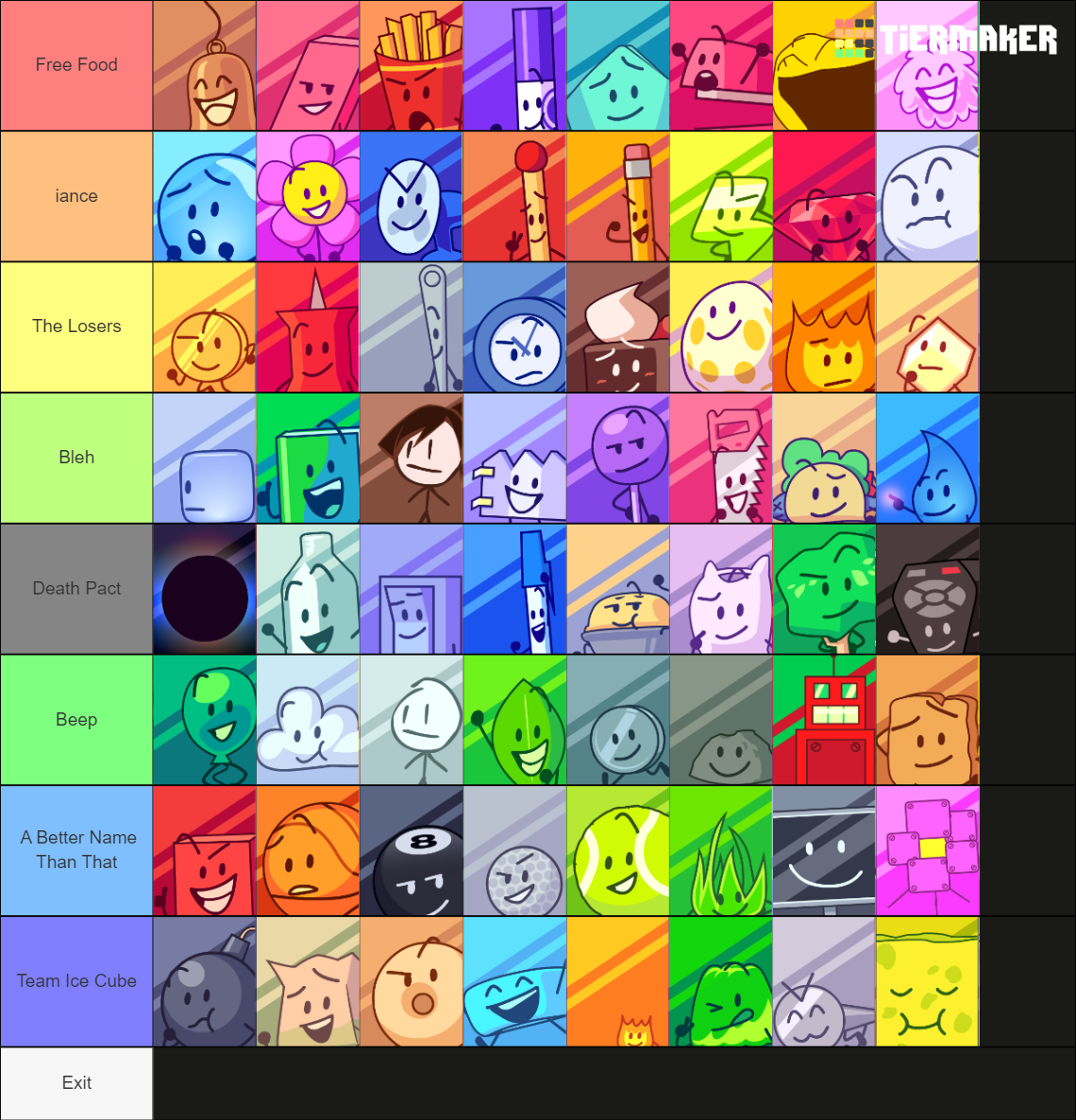 Which Bfdi Character Are You Quiz DDVLNE